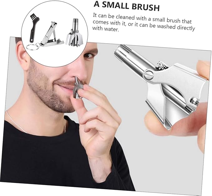 WOONEKY 3sets Facial Hair Removal for Men Women Nose Hair Remover Clipper Washable