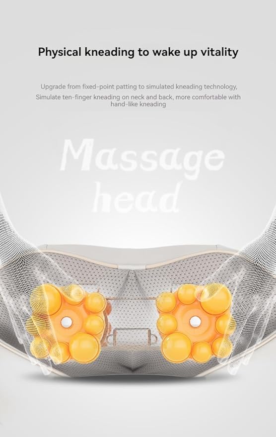 Massager for kneading and Massaging The Cervical vertebrae Shoulders Back and Waist. Multi-Functional Electric Heating Massage Shawl for car and Home use. A Gift for Parents
