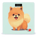 Cartoon Pomeranian Dog Bathroom Scale for Body Weight LCD Display Digital Bathroom Scale Tempered Glass Bathroom Weight Scales Fashion Smart Scales for Home Bedroom 400 Lb