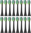 Replacement Brush Heads for 7AM2M AM101/AM105 Toothbrush Vacuum Soft Bristle Nozzles4/8/16PCS(16pcs Black)
