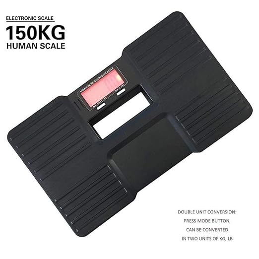 Weighing Scale Electronic Bathroom ScaleBalance Personal Digital Body Portable Floor Scale 150Kg Black