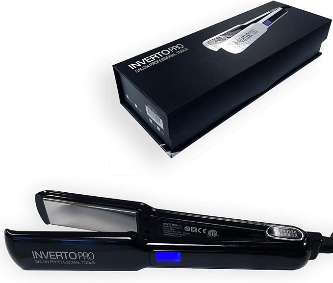 Super Professional Flat Iron Hair Straightener (110V Black) Pro Silver Titanium Plates 1.5 for Keratin Treatments and Salon Duty Best Iron Ever Made