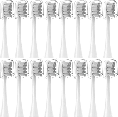 16pcs Replacement Brush HeadsCompatible for Oclean X/Pro/ Z1/ SE F1 One PW01/03/05/07/09 P5 Electric Toothbrush(16 Black)