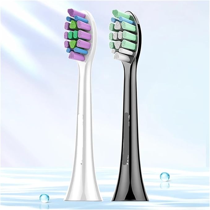 NB-1 Replacement Toothbrush Heads Soft Sristle Brush Head for Sonic Teethbrush(White Standard 8)