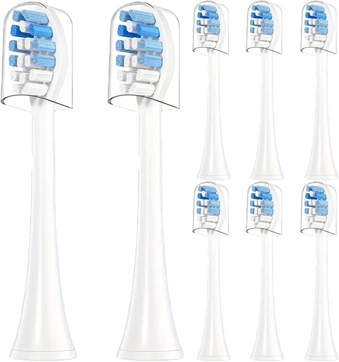4/8/12/16Pcs Replacement Toothbrush HeadsCompatible for Philips Replacement Electric Brush Head 4100 6500 6100 7500 5300 1100(8pcs Blue)