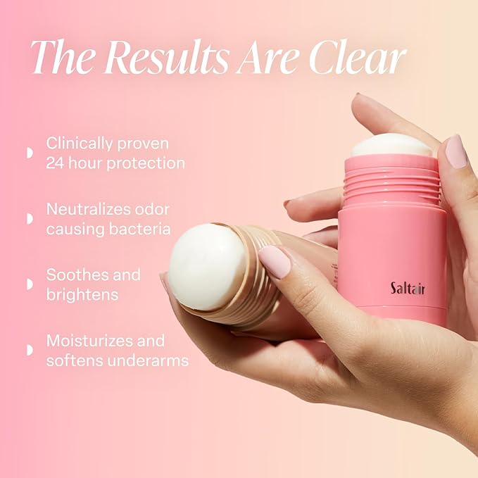 Saltair Signature Scents Deodorant Duo – Refillable BHA Stick &amp AHA Serum Roll-On | Aluminum-Free Long-Lasting Odor Protection for Sensitive Skin
