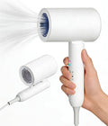 Ionic Hair Dryer 2000W Foldable Travel Hairdryer Portable Compact Blow Dryer White Big Wind and Low Noise Mini Hair Dryers for Home and Travel