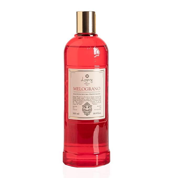 Logevy Melograno Shower Gel – Indulgent Pomegranate Aroma Made from the Best Skin-Friendly Ingredients Rich in Nutritional Properties for Rejuvenating Hydrating and Soothing Action – 500ml
