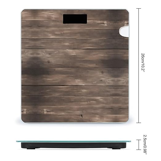 Rustic Old Barn Wood Bathroom Scale Ultra-Bright Liquid Crystal Screen Weight Scale Accurate Bathroom Body Scales for Body Weight Bathroom Pet Home Bedroom Gift-Giving