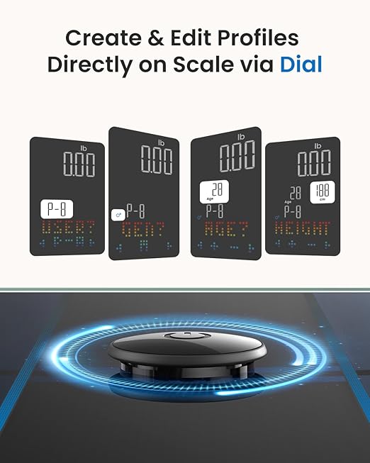 RENPHO Smart Scale for Body Weight Body Fat Scale for BMI Body Fat Muscle Mass High Accurate Bathroom Scale with Large VA Dispaly 18 Body Composition 400lb ELIS 3X