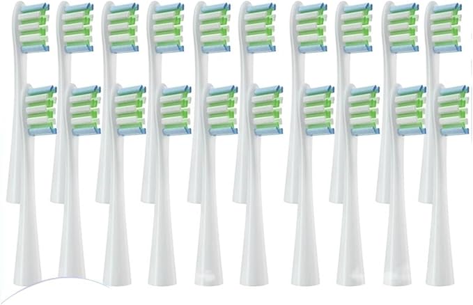 20PCS Replacement Brush Heads Compatible for Oclean Flow/X PRO Elite/X/One/Z1/F1Electric ToothbrushVacuum Sealed Bristle Heads(20 pcs Blue)