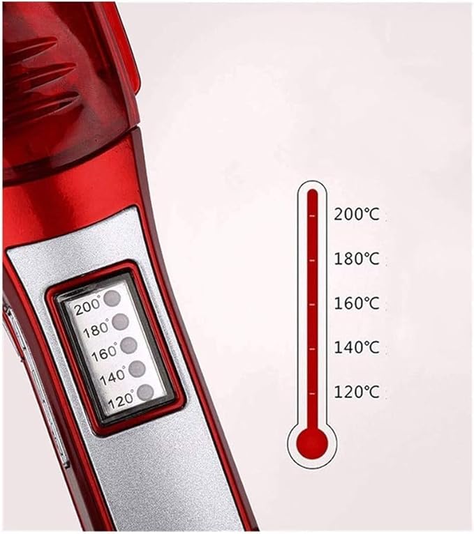 Hair Curling Iron Portable Travel Hair Curler Straightener in Women 2 in 1 Ceramic Curling Iron Flat Iron Hair Strengthening Comb Brush for