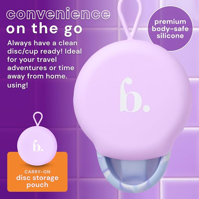 Comfyflow - Reusable Period Care Pack - Menstrual Cup and Discs with String Ring and Carrying Pouch - Comfort-Fit Design - Includes E-Book Guide - 5 Pack