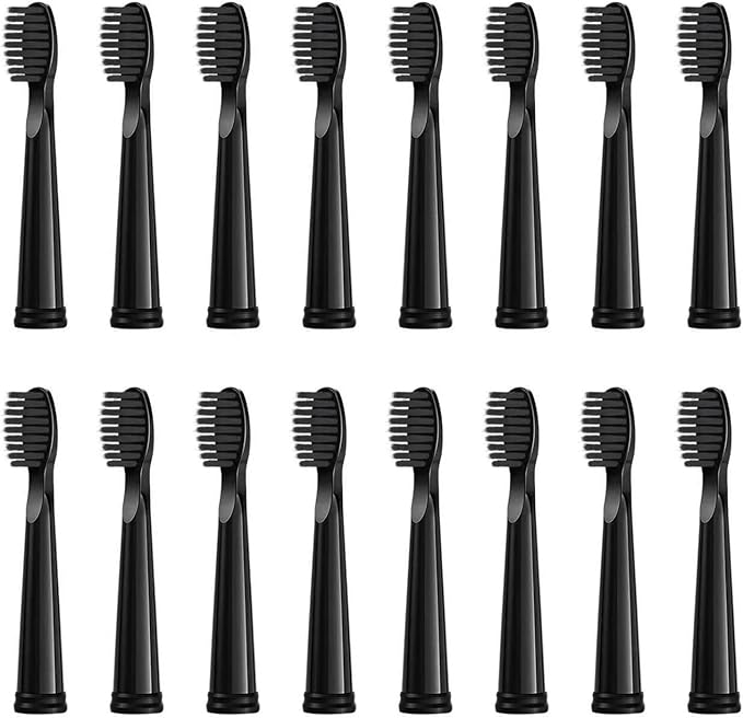 Toothbrush Replacement HeadsCompatible for SEAGO SG910/507/958/515/949/575/55116pcs(16pcs Black Care)