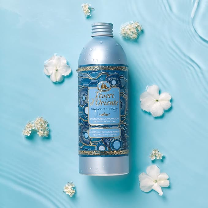 Tesori d'Oriente Bubble Bath for Women Foaming Bath Relaxing Body Wash and Skin Care - 500 Ml/16.91 Us Fl Oz - [Italian Import] (Thalasso Therapy)