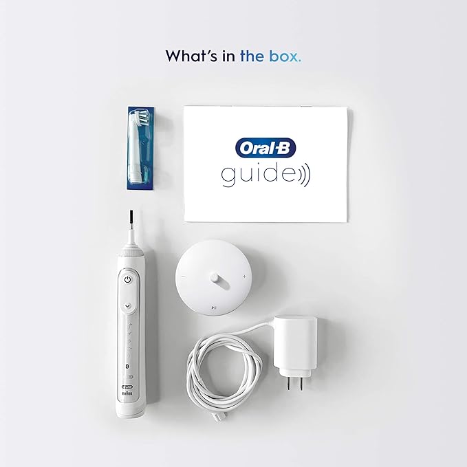 Oral-B Electric Toothbrush Alexa Built-In Amazon Dash Replenishment Enabled White Smart Brushing System