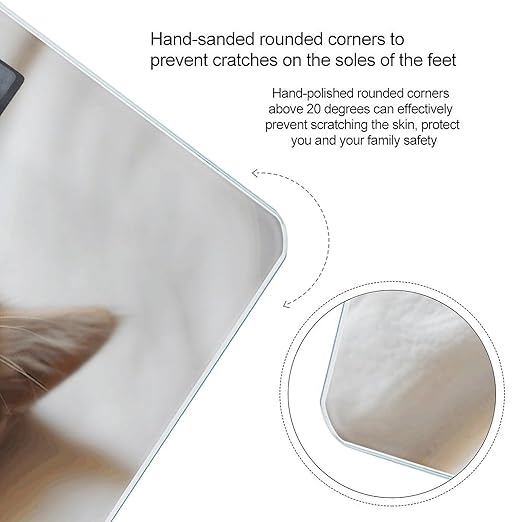 Kitten Sleeps Weight Scale for Body Weight Digital Bathroom Scale High Capacity Accurate Digital Weighing Scales and Easy-to-Read on Backlit LCD Display Scales