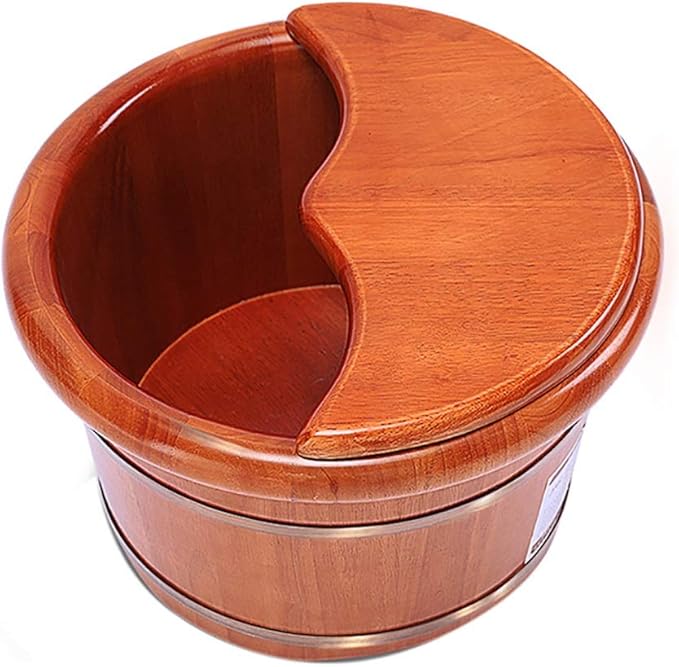 Katzowen Foot Massager Spa Foot Tub Household Foot Bath Wooden Foot Basin Foot Tub Household Pedicure Basin Foot Massage Basin41*26 * 33cm
