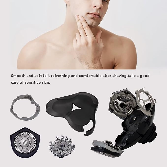 RQ12 Sensotouch 3D Compatible Shaver Head for P-hilips Norelco RQ12 3D 1250X 1255X 1260X 1280X 1290X 8000X RQ10 Sensotouch 3D Arcitec Razor Shaving Unit Triple 3D by YTXXDEUS