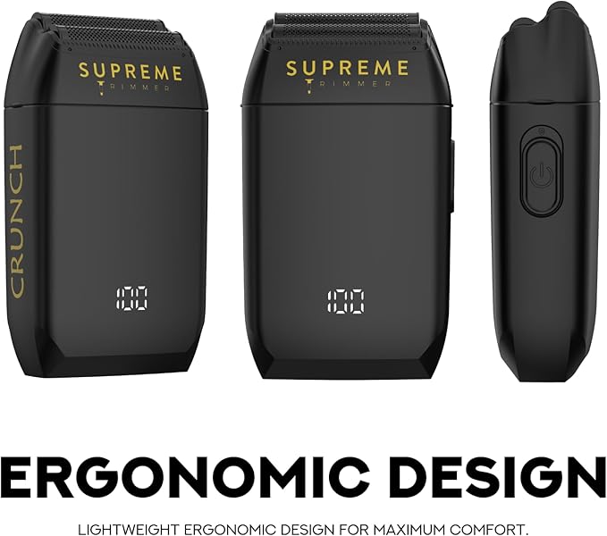 Supreme Trimmer Crunch STF602 – Waterproof Double Foil Shaver for Men | 150 Min Runtime Wet/Dry Cordless &amp Corded Electric Razor | Hypoallergenic Foils for Face Head &amp Stubble