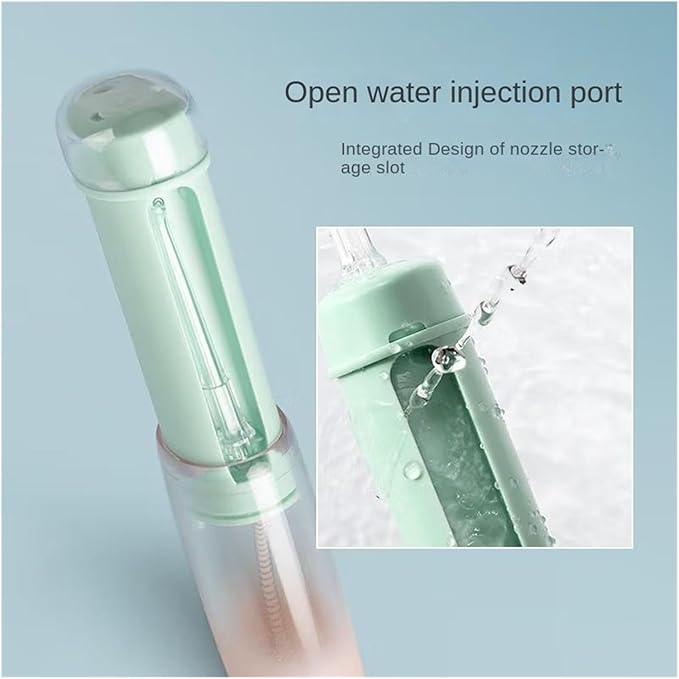 BAIR V2 Small Mini Dental Flusher Portable Electric Cleaner Home Dental Cleaning Water Floss 4 Nozzles. (32-33 34-35 36-37 38-39 40-41 42-43 44-45 46-47 : Lanyu)