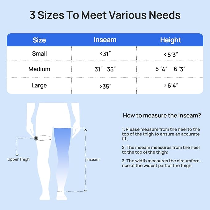 beoka Leg Massager for Circulation and Pain Relief Cordless Air Compression Boots with 5 Modes 15 Intensities for Athletes Runners and Travelers Leg Recovery System-M