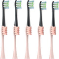 10 Pcs Replacement Brush Heads Compatible for X/X PRO/ Z1/ F1/ One/Air 2 /SE Toothbrush Soft Bristle Nozzles Refill(5Black5Pink)