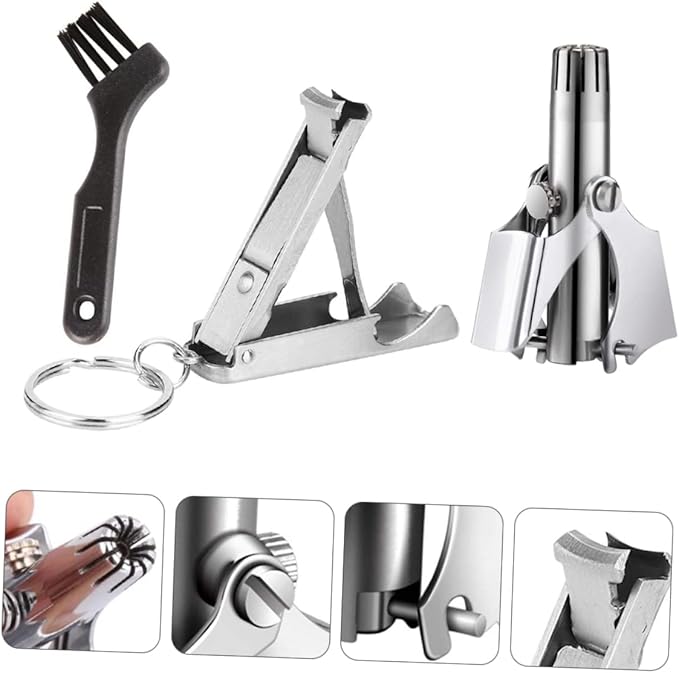 3sets Nose Hair Removal Trimmer Precision Design for Men Women Portable and Easy to Use