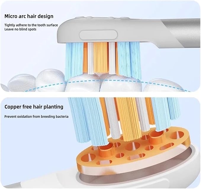Suitable for Electric Toothbrush Head with Soft Bristles and Interactive Design for Gum Protection(Oclean P3K7 6Pcs)