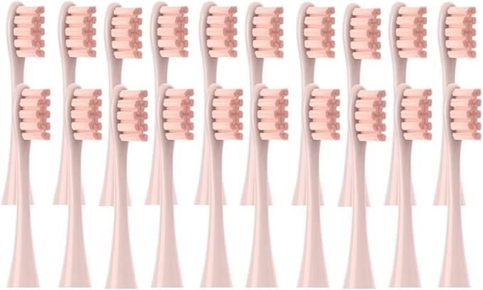 20PCS Replacement Brush Heads Compatible for Oclean Flow/X PRO Elite/X/One/Z1/F1Electric ToothbrushVacuum Sealed Bristle Heads(20 pcs Pink)