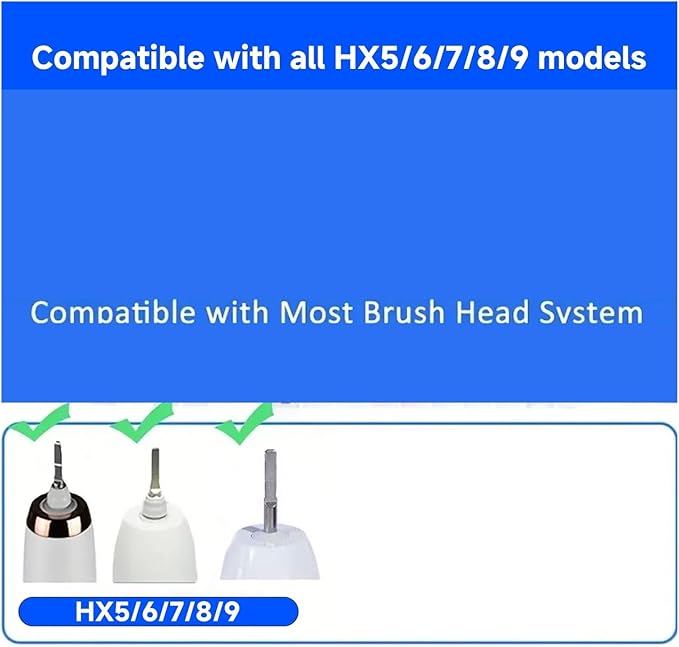 Compatible For Philips HX9322 HX9331 HX9334 HX6252 HX6253 HX6530 Sonic Electric Vacuum Toothbrush Soft Bristle Heads(4pcs)