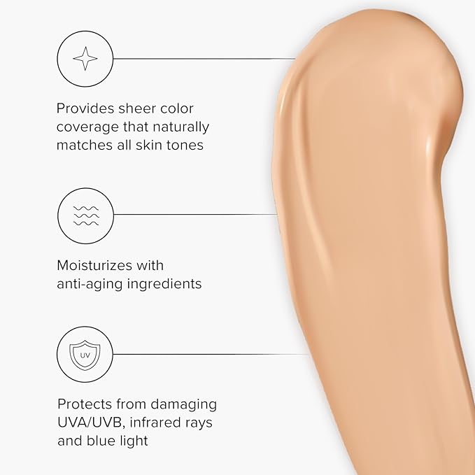 Healthy Skin Lab Protect Tinted Moisturizer SPF 50 Sheer Universal Tint Lightweight Hydrating Mineral Sunscreen for Face Hyaluronic Acid Broad Spectrum Daily SPF Dermatologist Tested 1.8 oz