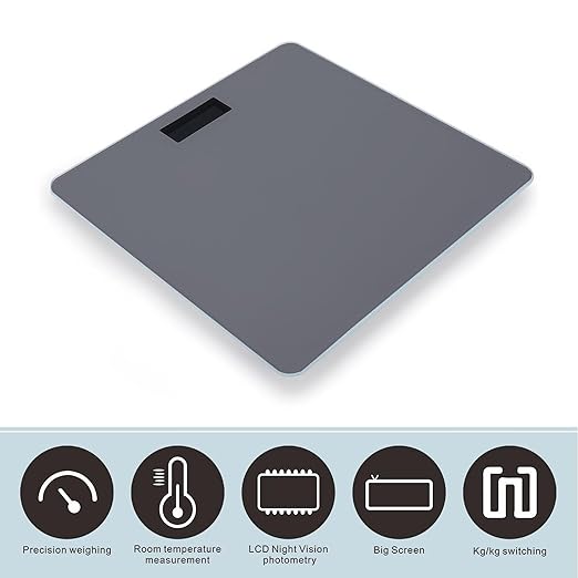 Women's Digital Bathroom Weighing Scale Automatic Switch Energy Saving Scale Smart Scale for Body Weight Gery