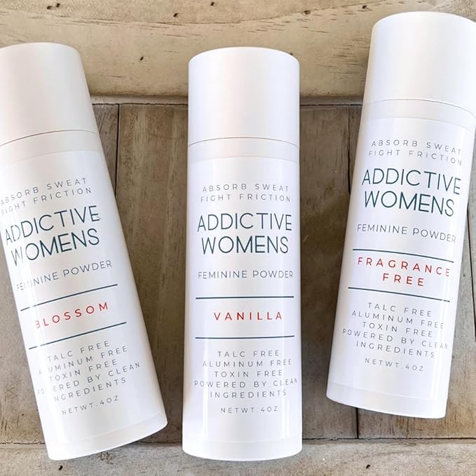 Addictive Womens Feminine Powder | Absorb Sweat | Fight Friction and Chaffing | Prevents Odor | Made from Natural Ingredients | Made in the USA (Fragrance Free)
