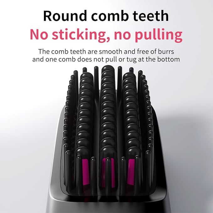 Cordless Hair Straightener Brush Go Brush Pro Portable Mini Straightening Brush for Women with 3 Temperature Settings LED Display Fast Heating Hair Straightener Comb for Travel Smooth Frizz Hair