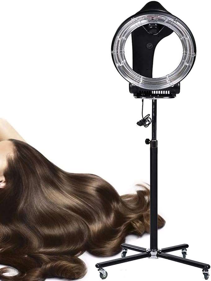 Professional Hair Dryer Wall-Mount/Vertical Infrared Hair Steamer Adjustable Hair Color Processor with Timer Hair Treatment Steamer Hair Drying Machine Beauty Salon EquipmentStanding