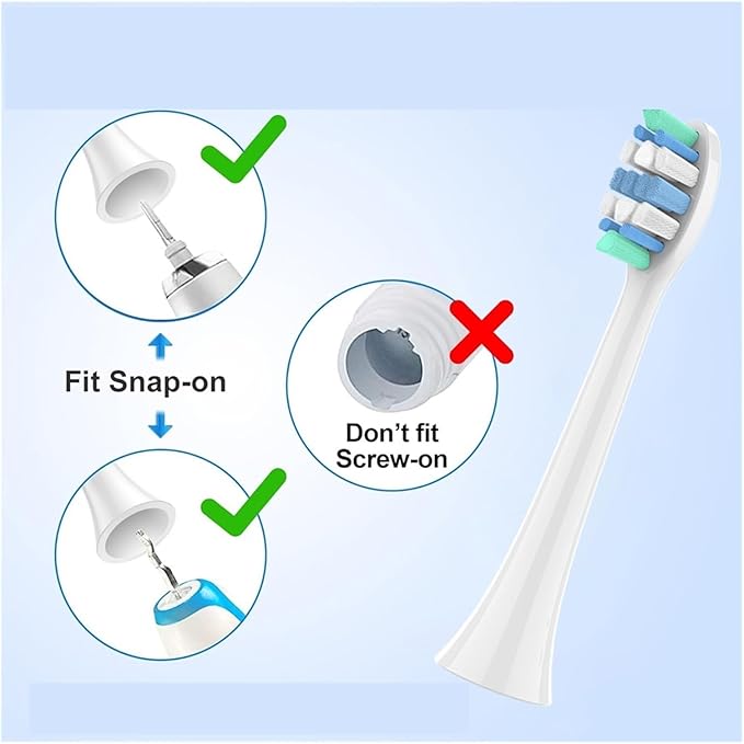 Compatible with Electric Toothbrush Replacement Heads Brush Head for 2100 4100 5100 6100 7300 9000(White-4 Pcs)