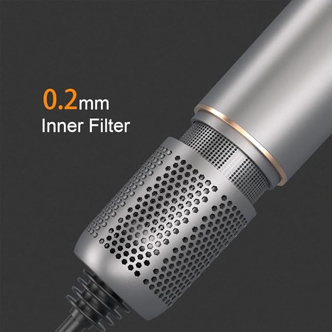 Hair Dryer - 110000 RPM High-Speed Brushless Motor Negative Ionic Blow Dryer for Fast Drying Low Noise Thermo-Control Hair Dryer with Magnetic Nozzle Silvery