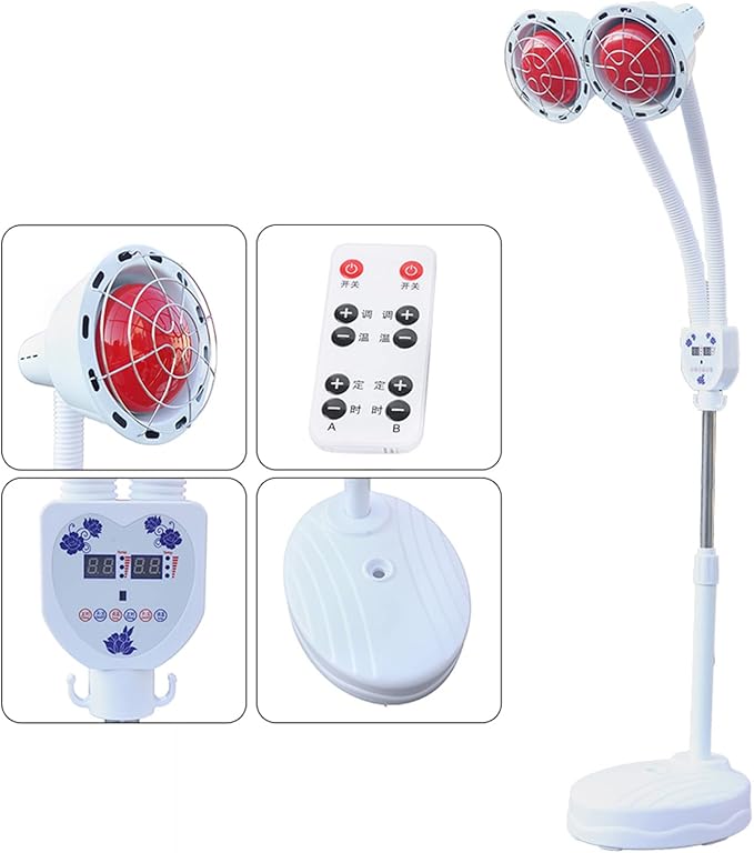 DYRABREST 110V Beauty Salon Heat LampSingle-Head Red-Light Roasting Lamp for Body Relieve Joint Pain and Muscle Aches (2)