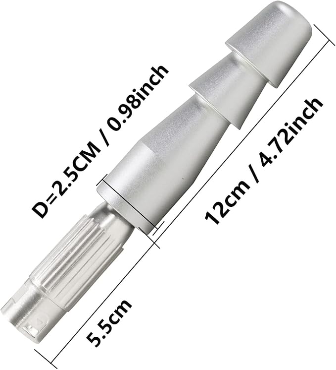 FREDORCH 3XLR Connector for Massager Reciprocating Linear Actuator End Connector DIY Adapter Attachments 2.5CM Diameter (3XLR Black)