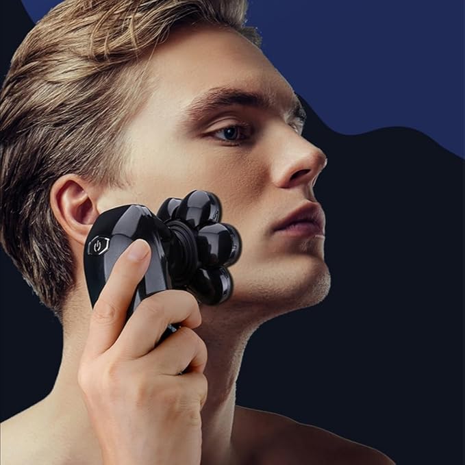 Head Shaver for Men 6In1 7-Blade Grooming Kit Electric Shaver for Men Hair Trimmer Beard Electric Razor Wet Dry Facial Body Bald Head Shaving Machine