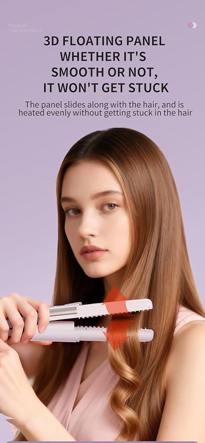 Wireless new Rechargeable Hair Straightener Portable Hair Care Does not Hurt Hair Styling Comb(ZY-1016 Cordless Hair Straightening Comb* (Coffee * Chinese Manual))