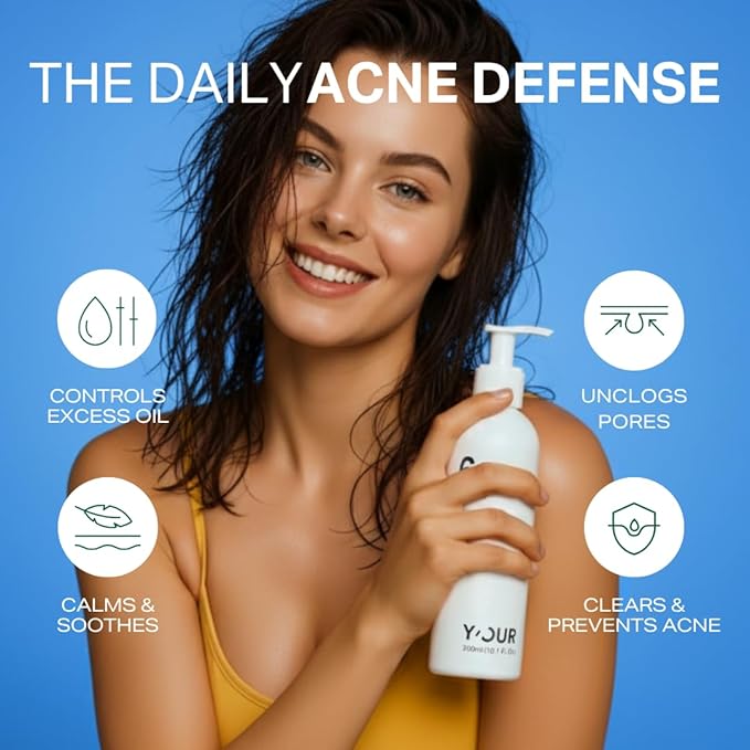 Y'OUR Aloe Vera Anti-Acne Body Wash | Gentle &amp Non-Drying Formula | Smooths Texture &amp Evens Tone | Clears Bacne &amp Breakouts for Women + Men Paraben &amp Sulfate Free Easy Gifts Idea