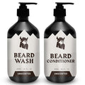 Striking Viking Unscented Beard Wash &amp Conditioner - 10 Fl Oz Pack of 2 - Deep Cleansing Oil Formula - Soothing Softener with Jojoba Oil - Itch-Free Gentle Hydration for Beard Care
