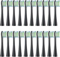 10/20X Replacement Brush Heads Compatible for X/X PRO/ Z1/ F1/ One/Air 2 /SE Sonic(20pcs Black)