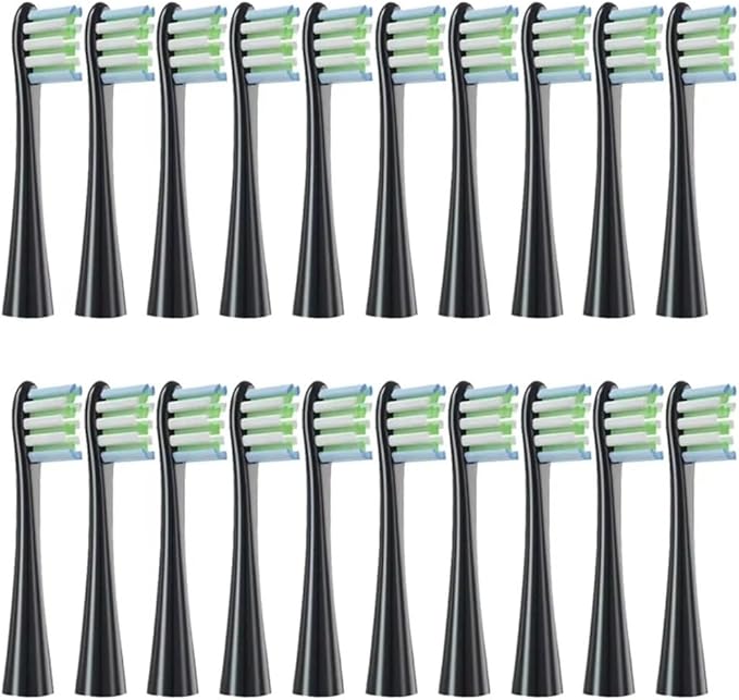 10/20X Replacement Brush Heads Compatible for X/X PRO/ Z1/ F1/ One/Air 2 /SE Sonic(20pcs Black)