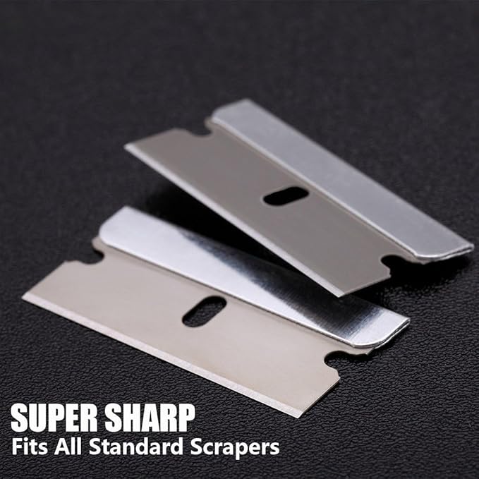 REXBETI 800PCS Single Edge Razor Blades Industrial Scraper Razor Blades Replacement Box Cutter Blades Suitable for Removing Labels Decals Stickers