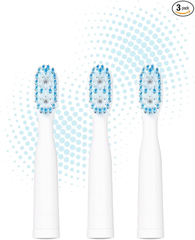 Blue Light Toothbrush Head Replacement 3-Pack for Smile Actives Blue Light Toothbrush