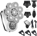 Electric Shavers for Bald Men 6 in 1 Mens Bald Head Electric Shaver Wet/Dry LED Display Faster-Charging Cordless Mens Grooming Kit