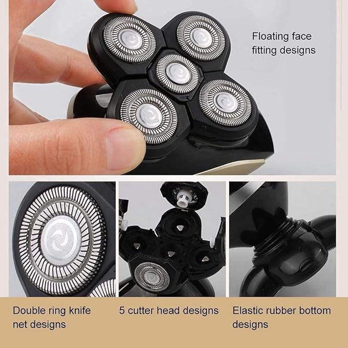Electric Razor for MenMen's 4 in 1 Cordless Electric Rotary ShaversWaterproof USB Rechargeable Electric Shaver